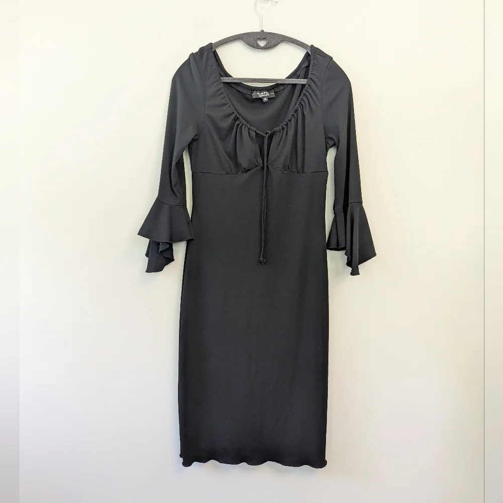 Vintage Whimsygoth Rampage Bell Sleeve‎ Milkmaid Dress Babydoll